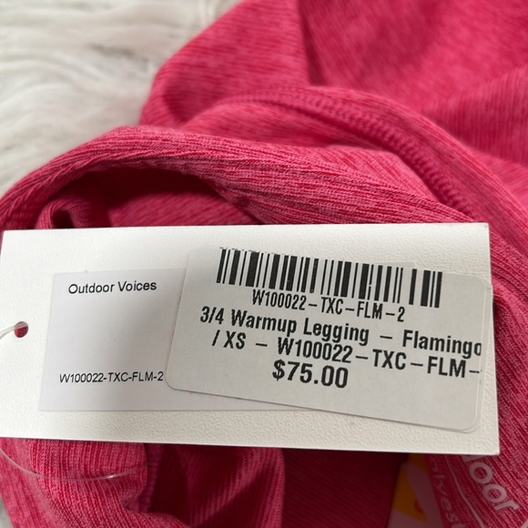OUTDOOR VOICES Flamingo 3/4 Warmup Leggings Size XS NEW - Picture 11 of 16
